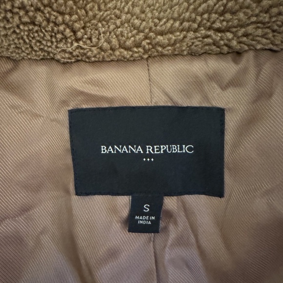Banana Republic Factory Small Brown Long Sleeve Full-Zip Teddy Jacket - EUC - Picture 3 of 5